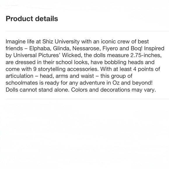 Wicked Students Of Shiz Small Doll Multipack - Picture 15 of 16